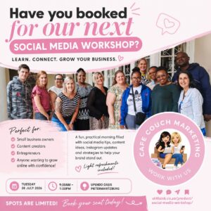 BOOK your Spot at our Next Social Media Workshop